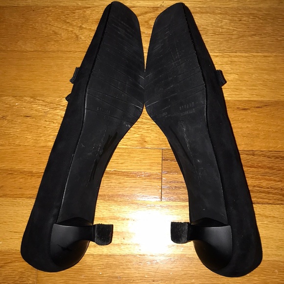 🔥Stuart Weitzman Blk Suede Low Heel Dress Shoe🔥 - Picture 6 of 8